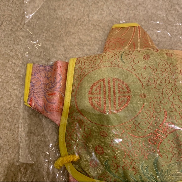 Chinese Asian Long Dress Cheongsam Qipao Lot of 2 Wine Drink Bottle Cover Hat - Picture 7 of 16